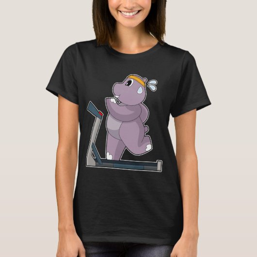 カバ ランナー ランニング スポーツ Tシャツ (正面)