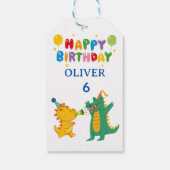 カバ & ワニ の ギフト タグ - 楽しい 動物 テーマ (裏面)