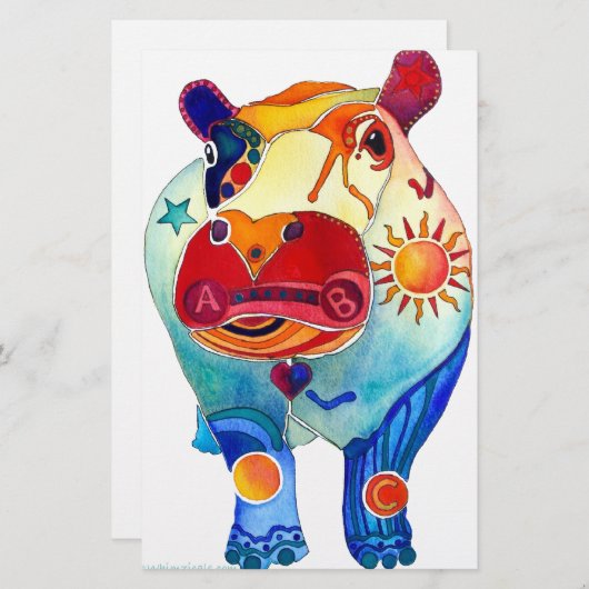 カバ 便箋 (正面/裏面)