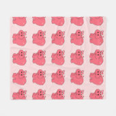 カバ-子供--を望んで下さい フリースブランケット (正面(横))