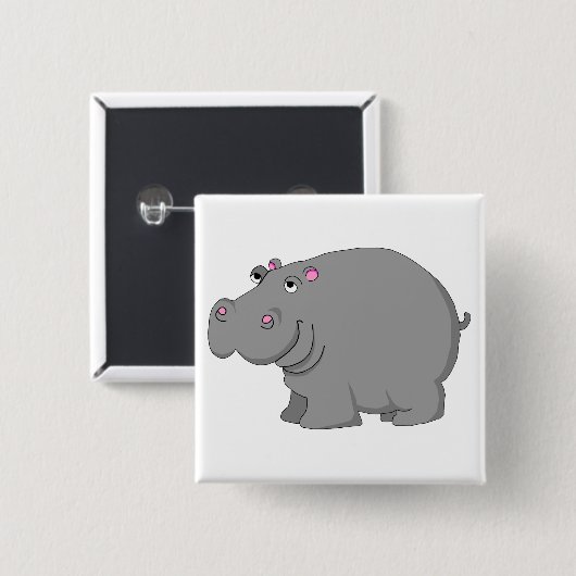 カバ 缶バッジ (正面&裏面)