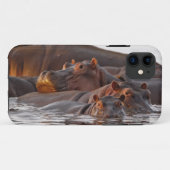 カバ, Hippopotamus amphibius, 湖 Case-Mate iPhoneケース (裏面(横))