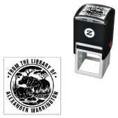 カバHippotamuses Hippos by Water Library図書名 セルフインキングスタンプ (インサイチュ)