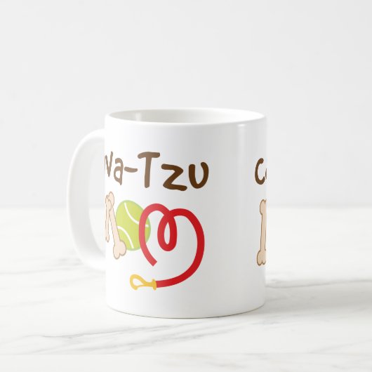 カバTzu犬の品種お母さんのギフト コーヒーマグカップ (正面左)