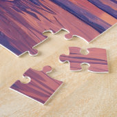 カパカウアイハワイビーチサンセットパームツリーレトロ ジグソーパズル (側面)