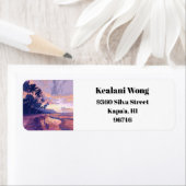 カパカウアイハワイビーチサンセット差出人住所 ラベル (インサイチュ)