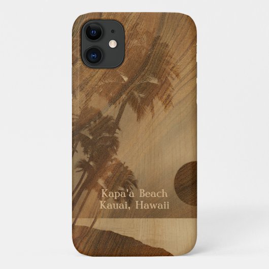 カパサンセットハワイアンコフェイクアウッド Case-Mate iPhoneケース (裏面)