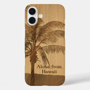 カパサンセットハワイアンコフェイクアウッド iPhone 16 PLUSケース