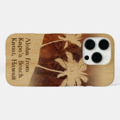 カパサンセットハワイアンコフェイクアウッド Case-Mate iPhoneケース (裏面 (横))