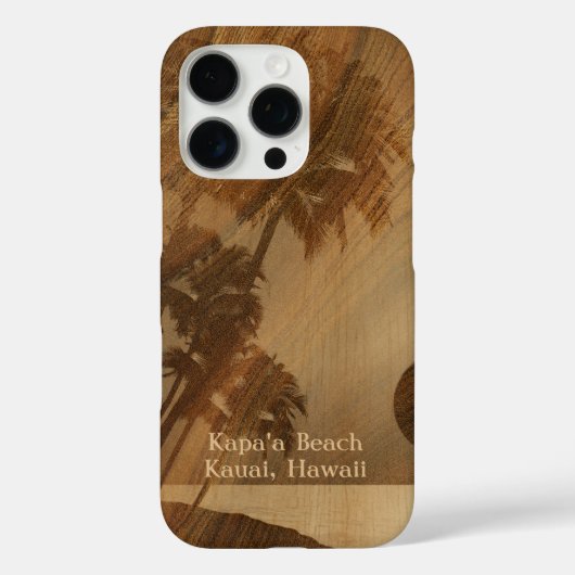 カパサンセットハワイアンフェイクコアウッド Case-Mate iPhoneケース (裏面)