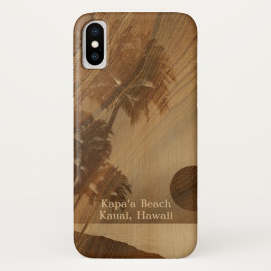 カパサンセットハワイアンフェイクコアウッド Case-Mate iPhoneケース (裏面)