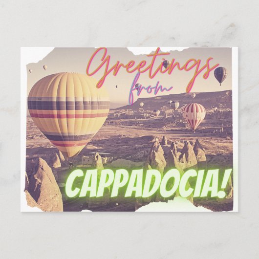 カパドシアトルコからの挨拶 ポストカード (正面)