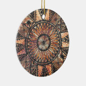 カパハワイアン初期のタトゥータパ セラミックオーナメント (右)