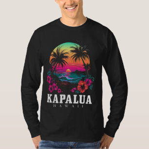 カパルアハワイハワイアンハイビスカスフラワーズサーファーソ Tシャツ