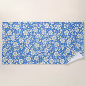 カパルアパラウハワイアンハイビスカスペリウィンクル ビーチタオル (正面)