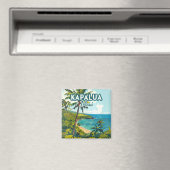 カパルアマウイハワイベイビーチバケーションレトロ マグネット (インサイチュ (食洗機))