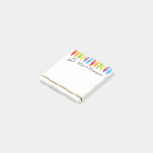 カパーソナライズされたウトクレヨン先生新学期 ポストイット (アングル)