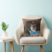 カパーソナライズされたウトペット写真I WUV Uラブ引用文 クッション (椅子)
