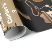 カパーソナライズされたウボーイまたは女性のカーボーイ誕生日 ラッピングペーパー (ロールコーナー)