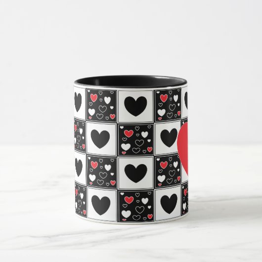 カパーソナライズされたップルズロマンティックハートマグ マグカップ (中央)