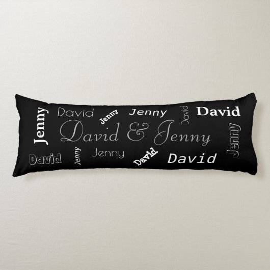 カパーソナライズされたップル名 ボディピロー (正面)