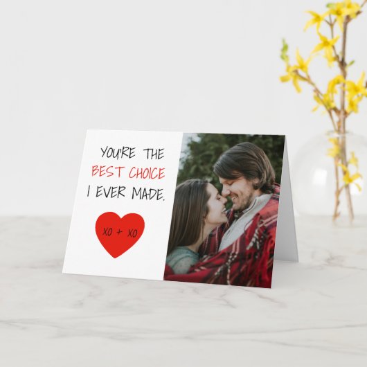 カパーソナライズされたップ最高のル写真選択記念日 カード (黄色い花)