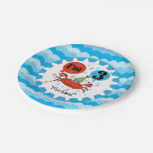 カパーソナライズされたニ3歳誕生日紙プレート ペーパープレート (アングル)