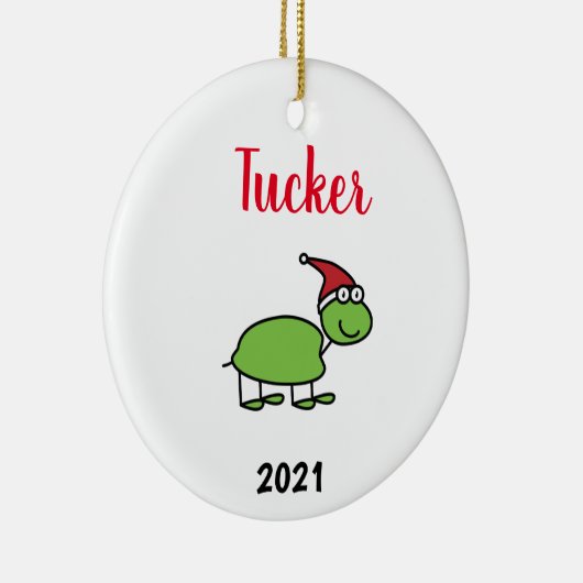 カパーソナライズされたメのペットのクリスマス陶器オーナメント セラミックオーナメント (右)