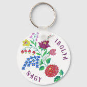 カパーソナライズされたロサイの花茎 キーホルダー (正面)
