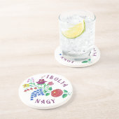 カパーソナライズされたロサイの花茎 コースター (側面)