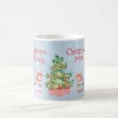 . .カパーソナライズされたワイイ4頭のクリスマス コーヒーマグカップ (中央)