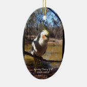 カパーソナライズされたワイトコクティエル記念クリスマス セラミックオーナメント (右)