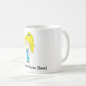 カパーソナライズされたワイトドクターメス – ブロンドコーヒーミュー コーヒーマグカップ (正面右)