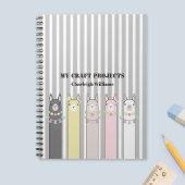 カパーソナライズされたワイトレトロカラフルラマスノート ノートブック