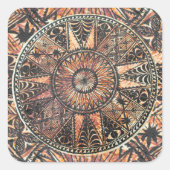 カパ初期のハワイアンタトゥータパ スクエアシール (正面)