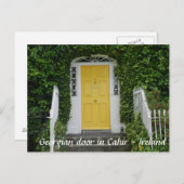 カヒールのジョージア様式の扉 – アイルランド ポストカード (正面/裏面)