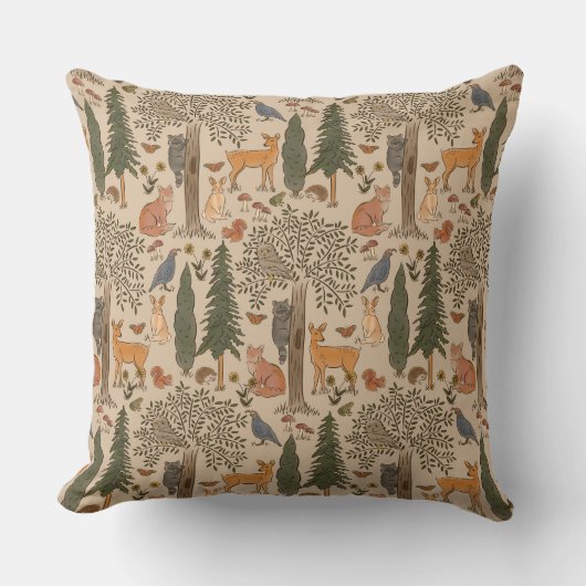 カビコア森林動物 クッション (正面)