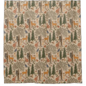 カビコア森林動物 シャワーカーテン (正面)