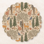 カビコア森林動物 ペーパーコースター (正面)