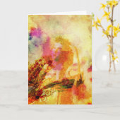 カビネタカードレディーデジタルアート カード (黄色い花)