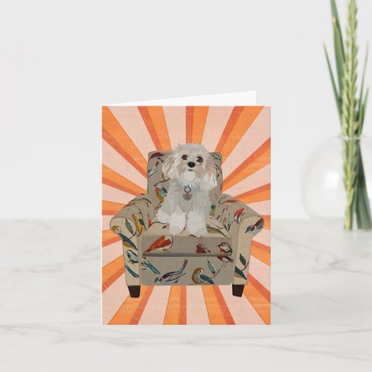 カビポドレストライプノテカード ノートカード (正面)