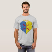 カビリアハートメンズラグランシャツ Tシャツ (正面フル)