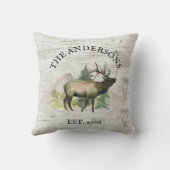 カビン ラスティック エルク ホワイト ウッド オーダーメイド マウンテン クッション (裏面)