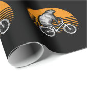 カピおもしろいバラ乗用自転車レトロカピバラ自転車 ラッピングペーパー (ロールコーナー)