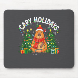カピィホリデイ カピバラ サンタ帽子 クリスマス メンズ レディース キッズ マウスパッド