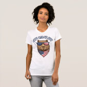 カピィ独立記念日の愛国カピバラベクターデザイン Tシャツ (正面フル)