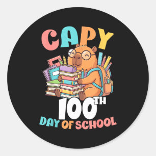 カピィ 100日参観 カピバラ 100日 ラウンドシール