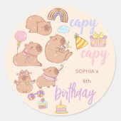 カピカピお誕生日おめでとう ラウンドシール (正面)