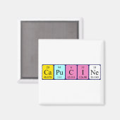 カピシン周期表名磁石 マグネット (正面/裏面)