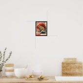 カピジラ _ 神奈川 波 日本 _ クール ロデント カピバラ ポスター (キッチン)